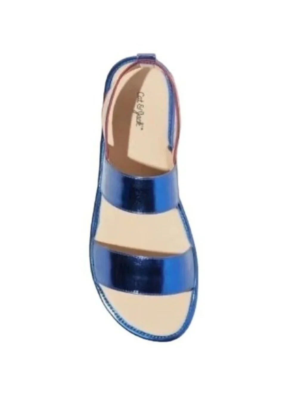 Cat & Jack Girls Size 3 Sandals Espadrille Platform Slide Rainbow Strap Open Toe